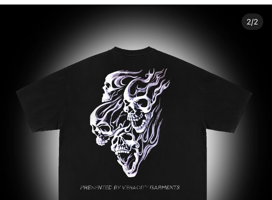 Skull Smoke Oversized Tee